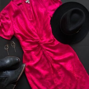 Vintage Courtenay Petite fuchsia silk dress